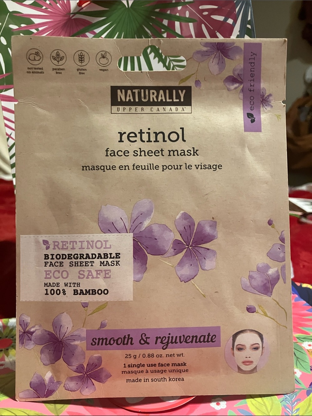 Naturally Retinol Face Sheet Mask — Lavender Floral